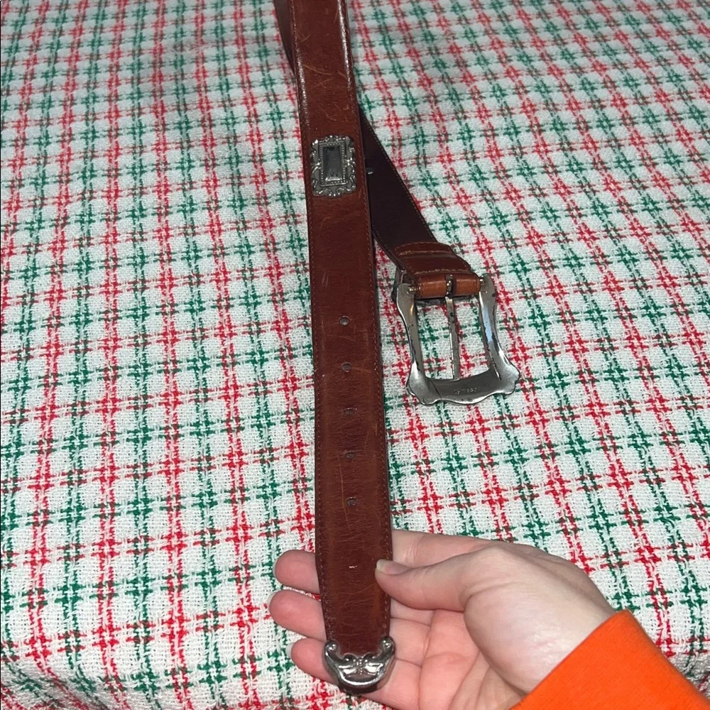 Fossil Vintage 1997 Leather and Silver Belt
